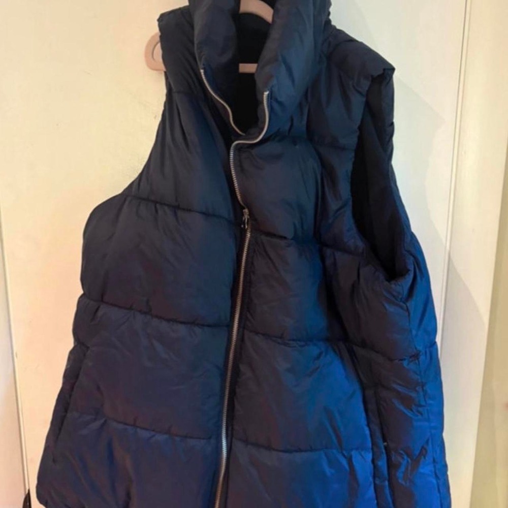 Old Navy Womens Navy Blue Quilted Puffer Vest Sleeveless Jacket XL